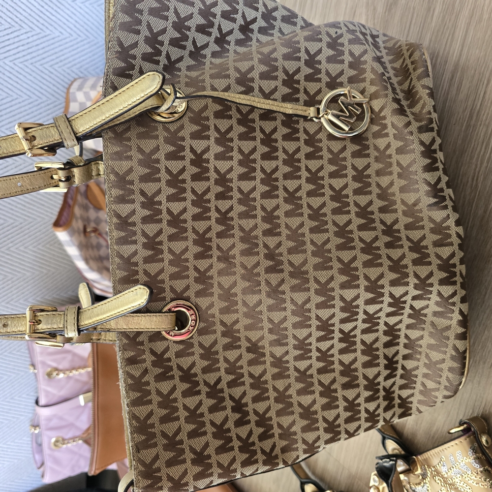 Brown Monogram Tote Bag